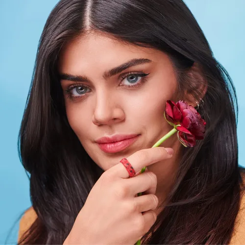 Miniatura 4 de Enso Rings Anillos de silicona florales grabados, diseño cómodo y flexible, colección de primavera