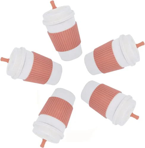 Taza de café sellada con paja de trigo, taza de plástico portátil creativa, taza de alimentos de alto valor que acompaña a beber 16.9 fl oz/17 oz