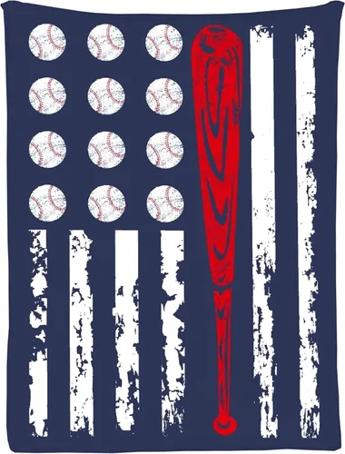 Miniatura 9 de Manta personalizada de béisbol para sofá, manta personalizada con nombre, manta ligera de felpa mullida de 60 x 50 pulgadas, para adolescentes