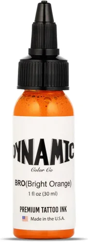 Dynamic Color Co. - Tinta de tatuaje de color naranja brillante, color vivo de larga duración, esterilizada, fabricada en EE. UU., desde 1990