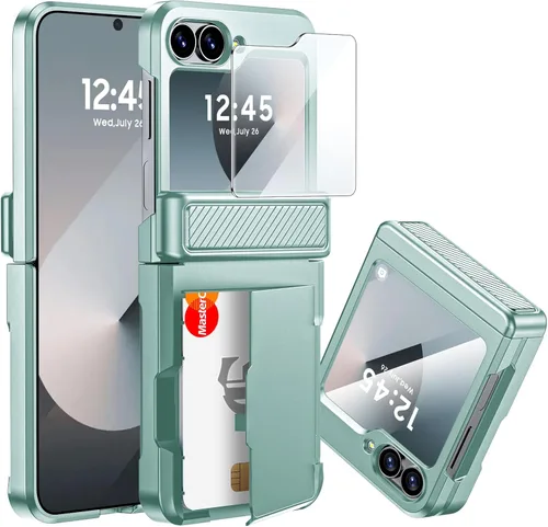 Miniatura 19 de CENMASO - Funda para Galaxy Z Flip 6/Z Flip 7 FE con protección de bisagra y protector de pantalla integrado, funda ultrafina de cuerpo completo a