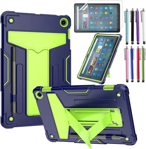 Miniatura 8 de Funda para Amazon Fire Max 11 (13ª generación, 2023) - Funda protectora híbrida resistente con función atril + 1 protector de pantalla y 1 lápiz