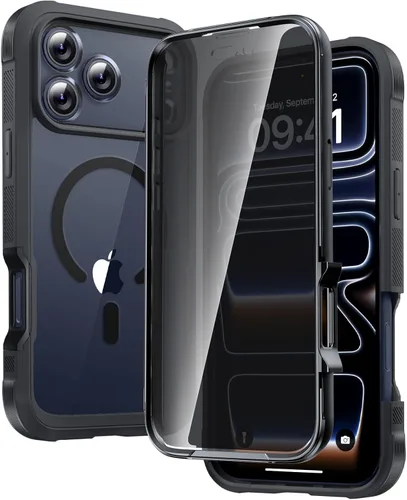 Miniatura 22 de Diaclara - Funda compatible con iPhone 11, carcasa resistente de cuerpo completo con protector de pantalla integrado sensible al tacto y Transparente