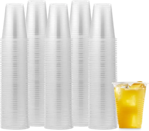 Miniatura 6 de Munfix Paquete de 500 vasos de plástico transparente de 7 onzas, vasos desechables para fiestas, vasos de plástico transparente a granel