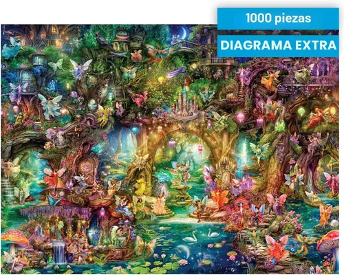 Miniatura 6 de Buffalo Games - Aimee Stewart The Butterfly Ball - Rompecabezas de 1000 piezas, fabricado en Estados Unidos, tablero reciclado premium, diagrama