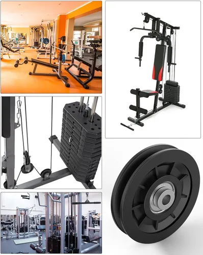 Miniatura 7 de 90mm/3.5" Rodamiento Universal de Nylon Polea-Rueda para Reemplazo de Equipo de Gimnasio en Casa, Cable Máquina, Rodamiento Resistente al Desgaste