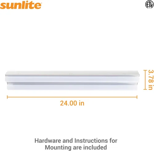 Miniatura 6 de Sunlite 85550 - Tira de luz lineal LED de 2 pies, 10 vatios, 1150 lúmenes, seleccionable 3 CCT 3000K-5000K, regulable, vida útil de 50,000 horas, 83