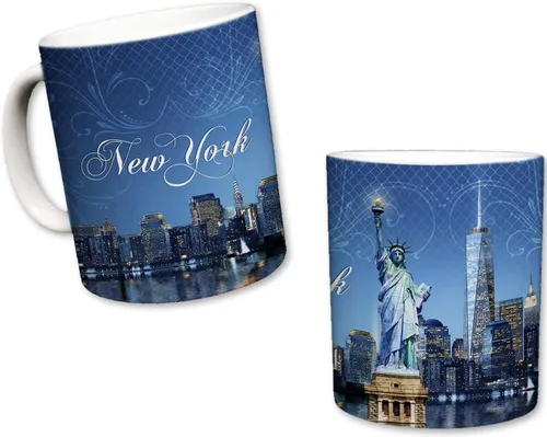 Miniatura 17 de Sweet Gisele Taza inspirada en la ciudad de Nueva York Taza de café de cerámica NYC Skyline del centro de Manhattan Empire State Building