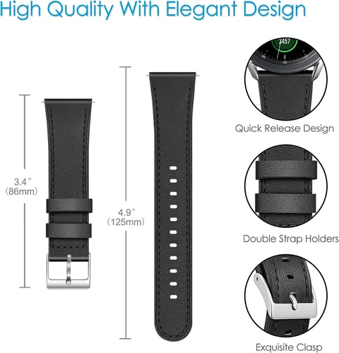 Miniatura 2 de Fintie Correas compatibles con Samsung Galaxy Watch 3 de 1.772 pulgadas / Galaxy Watch 1.812 pulgadas / Gear S3 Classic/Frontier, correa de repuesto