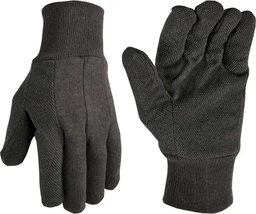 Wells Lamont Guantes de trabajo, Hob Nob Jersey Básico, L (302L), Marrón