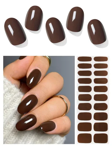Miniatura 14 de AutyaMee Tiras de uñas de gel semicuradas (limón fresco), 20 unidades de envolturas de uñas de gel, calcomanías, calidad de salón, arándano, verano