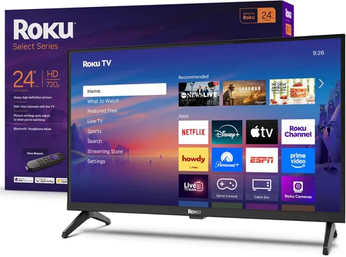 Roku Smart TV – Serie Select de 24 pulgadas, 720p HD TV – Roku TV con control remoto por voz – Televisión LED de pantalla plana con Wi-Fi para