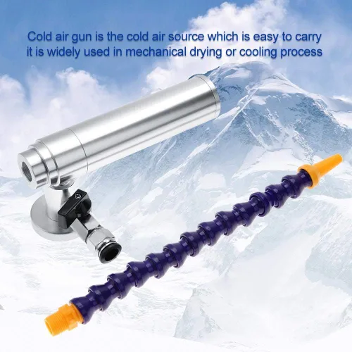 Miniatura 8 de Pistola de aire frío de 6.299 in con tubo flexible, pistola de aire frío Vortec de 1000 Btu/Hr, con tubo flexible para eliminar el polvo de óxido