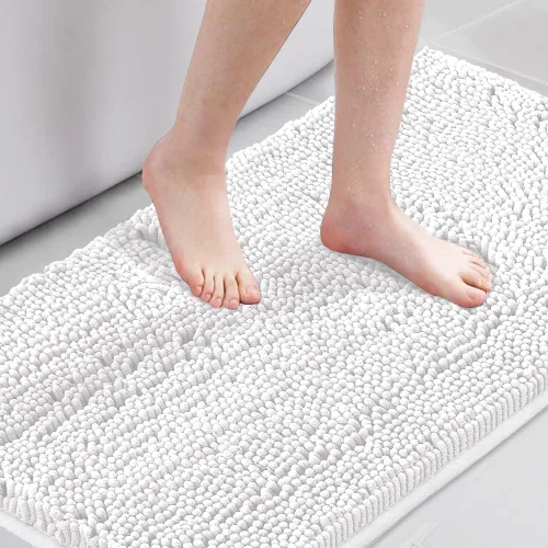 Miniatura 9 de H.VERSAILTEX Alfombra de Baño Alfombra de Baño Alfombras de Baño para Baño Antideslizante Alfombras de Baño Extra Gruesa de Chenilla Alfombra 17" x