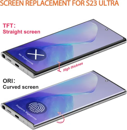 Miniatura 4 de INCELL - Pantalla de repuesto para Samsung Galaxy S23 Ultra LCD S918B SM-S918U LCD digitalizador táctil negro con marco