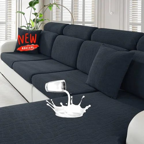 Miniatura 21 de MAXIJIN Fundas impermeables para cojín de sofá Fundas elásticas para asiento de sofá Fundas lavables, Fundas seccionales para cojines de exterior