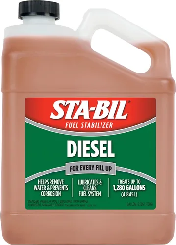 STA-BIL (22255) Estabilizador de combustible diésel y mejorador de rendimiento, mantiene el combustible diésel fresco hasta 12 meses, lubrica y