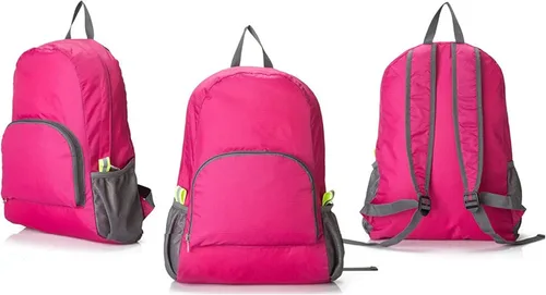 Miniatura 12 de Mochila plegable ultraligera, resistente al agua, duradera, para campamento, viajes, senderismo, mochila para hombres y mujeres (negro)
