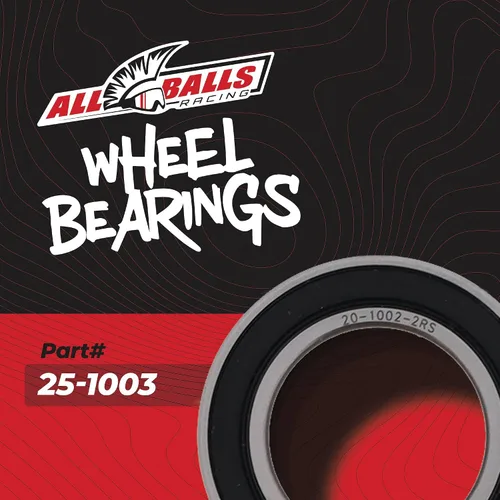 Miniatura 2 de All Balls Racing 25-1003 Kit de juntas de rodamiento de rueda compatible con/reemplazo para Honda