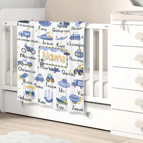 Miniatura 3 de Manta de bebé personalizada para niñas y niños, manta de bebé personalizada con nombre para niños pequeños, bebés, baby shower, recién nacidos