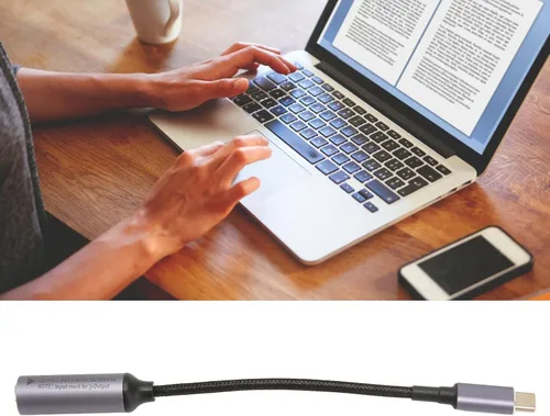 Miniatura 5 de Cable de alimentación CC de 0.217 x 0.098 in a USB C, entrada a USB C macho cable de carga de alimentación, con identificación automática