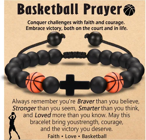 Miniatura 13 de Regalos de Baloncesto Fútbol Béisbol Fútbol Americano para Chicos Adolescentes, Pulseras para Chicos Ideas de Regalos para Cumpleaños/San