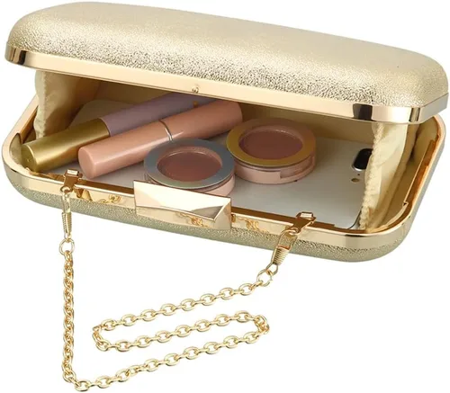 Miniatura 6 de Bolso de mano dorado, bolsos de mano dorados para mujer, para noche, boda, cóctel, fiesta, bolsa de noche, bolso cruzado de hombro..