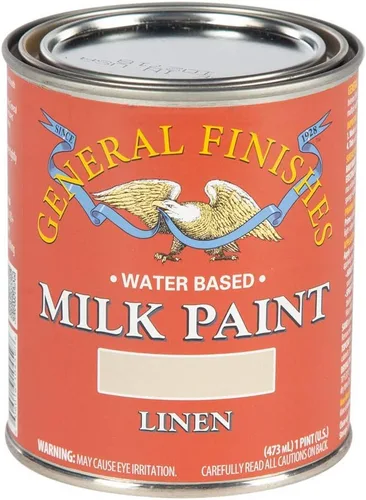 Miniatura 33 de General Finishes Pintura de leche a base de agua, 1 cuarto de galón, lino