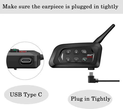 Miniatura 5 de Auriculares de árbitro, sistema de comunicación de interfaz USB C con auriculares para voleibol, fútbol oficial, fútbol, balonmano (1 unidad)