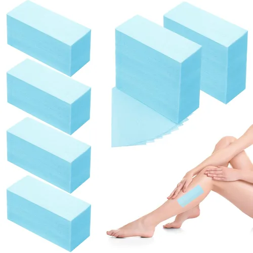 Miniatura 8 de Blulu 400 tiras de cera no tejidas para todo tipo de piel, depilación facial y corporal, tiras de papel encerado para piernas, pecho, espalda, área