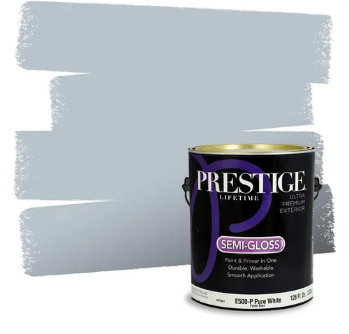 Miniatura 246 de Pintura Exterior + imprimación PRESTIGE, todo-en-uno, 1 galón, acabado mate, color comparable al Valspar* Royal Gray* VS151-Gris real