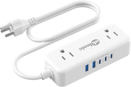 Miniatura 10 de Extensor de enchufe plano con cable de 12 pulgadas, protector contra sobretensiones, adaptador divisor de enchufe de extensión de enchufe plano, 12