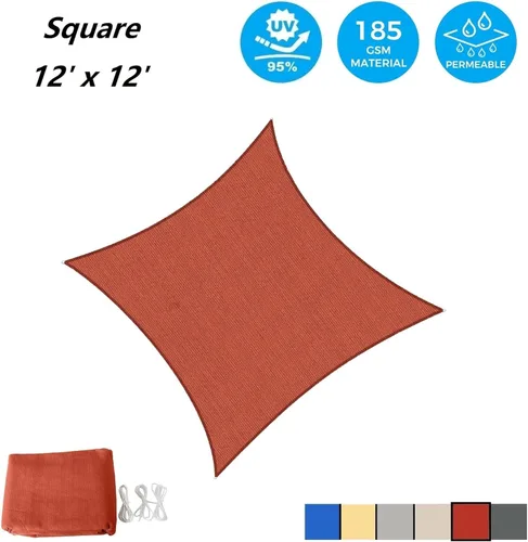 Miniatura 2 de AsterOutdoor Toldo parasol rectangular de 12 x 12 pies, Toldo con bloqueador UV para patio, patio trasero, césped, jardín, actividades al aire Terra