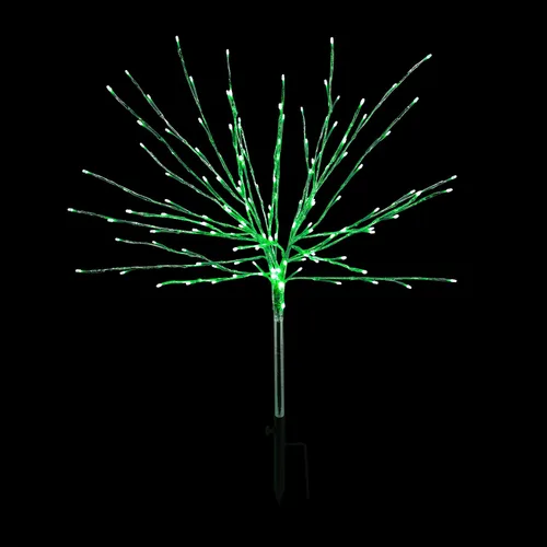 Miniatura 7 de Alpine Corporation Estaca metálica para árbol de 39 pulgadas de alto para interiores y exteriores, decoración navideña con luces LED verdes