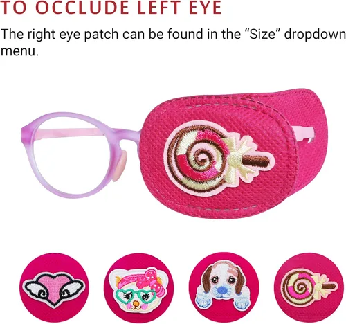Miniatura 7 de Astropic 4 parches para ojos para niños Parche de ojos para niñas para gafas Parche médico para niños con ojo perezoso