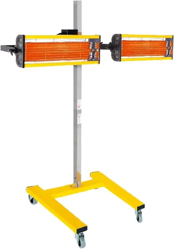 Solary Lámpara de curado de pintura infrarroja de onda corta de 2100 W, 110 V, lámpara de cocción de pintura con temporizador para cabina de