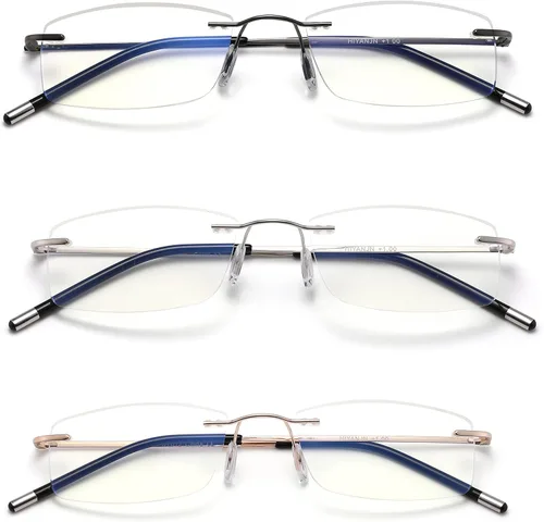 HIYANJN Gafas de lectura a prueba de luz azul para mujeres y hombres, filtro antideslumbrante, lentes ligeros