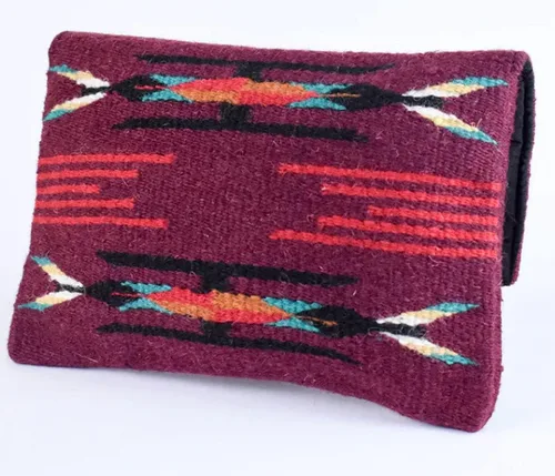 Miniatura 3 de Bolso de mano azteca mexicano de lana estilo chimayo occidental nativo americano