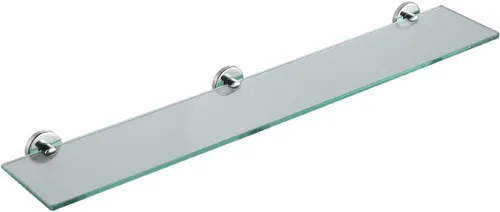 Miniatura 8 de JQK Estante de vidrio para baño cromado, almacenamiento de ducha de vidrio templado 30 por 5 pulgadas, montaje en pared cromado pulido de acero Cromo