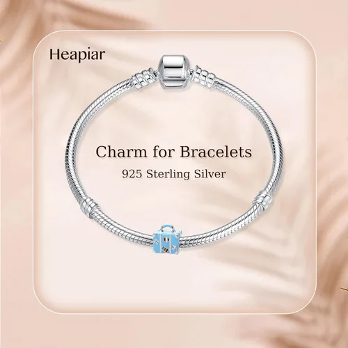 Miniatura 2 de HAEPIAR Dije de plata de ley S925 para pulseras y collares, para viajes y compras, dijes de cuentas para mujeres y niñas