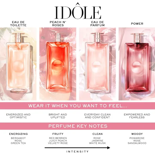 Miniatura 5 de Lancôme Idôle Peach 'N Roses Eau de Parfum - Melocotón jugoso, bayas rojas brillantes y rosa aterciopelada, perfume floral afrutado, aroma diario
