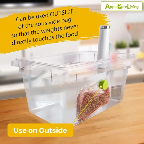 Miniatura 5 de KORE Sous Vide - Imanes pesados, acero inoxidable y silicona de grado alimenticio, mantienen las bolsas de alimentos completamente sumergidas