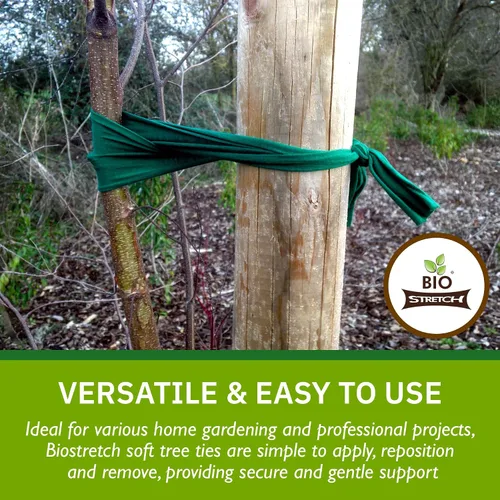 Miniatura 5 de Lazos Suaves Extra Anchos para Árboles - Soporte Fuerte y Elástico para Plantas Grandes y Árboles Jóvenes - Cinta Verde de Jardín Cortada a Medida