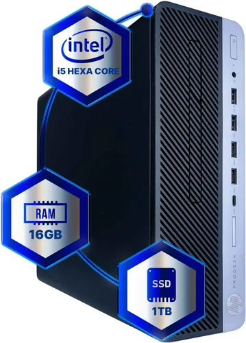Miniatura 10 de HP ProDesk 600 G4 Ordenador de Escritorio PC Hexa Core Intel i5 (3.0GHz) 16GB DDR4 RAM 500 GB SSD de Estado Sólido Windows 11 Teclado