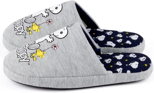 Miniatura 6 de PEANUTS Snoopy - Pantuflas para mujer en color gris marga, calzado de dibujos animados de Snoopy y Woodstock para mujer Zapatos de casa sin cordones