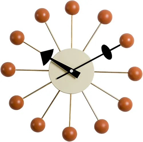 Miniatura 7 de SHISEDECO Reloj asterisco moderno en negro, sin tictac, diseño retro de mediados de siglo, reloj de cuarzo de pared silencioso decorativo