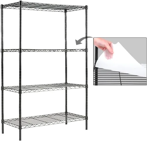 Miniatura 10 de EFINE - Estantería de 5 estantes con forros para estantes, ajustables, estantes de alambre de metal, capacidad de carga de 150 libras por estante