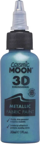 Miniatura 14 de Cosmic Moon - Pintura metalizada para tela 3D - 1.01fl oz - Azul - Pintura textil para ropa, camisetas, bolsos, zapatos y lienzo