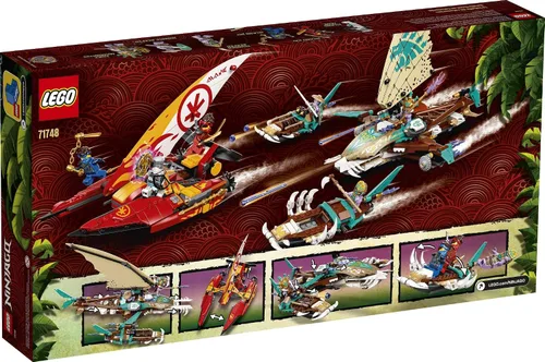 Miniatura 5 de LEGO NINJAGO Catamarán Sea Battle 71748 Kit de construcción; juego ninja con juguetes de catamarán y NINJAGO Kai, Jay y Zane; el mejor regalo