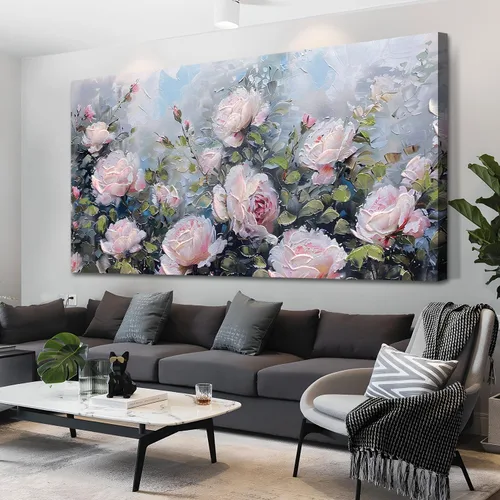 Miniatura 8 de Enartly Arte de pared de paisaje grande para sala de estar y dormitorio, decoración de pared de abedul blanco, lienzo de bosque verde, pintura